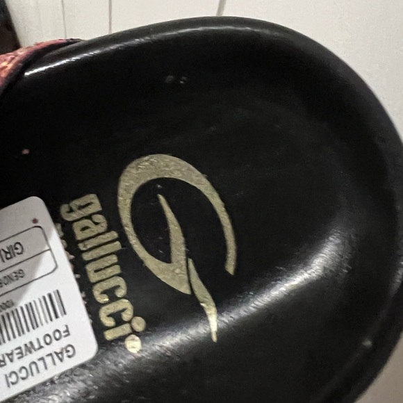 Gallucci  made in Italy slip on sandals size 39 US 9 Pastel Pink glitter - Picture 6 of 9